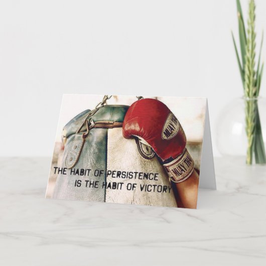 Carte Mots motivationnels - L'habitude de la persistance (Devant)