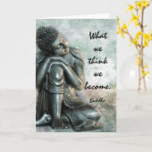 Carte Mots paisibles de Bouddha de la sagesse (Fleur jaune)