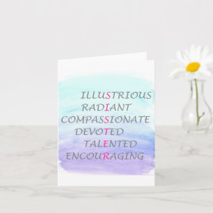 Carte Mots pour décrire soeur