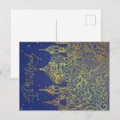 Carte moubarak Aïd avec silhouette de dessin à la  (Devant / Derrière)