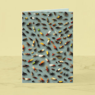 Carte Mouches de pêche - Bonne Fête des pères