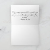 Carte Mouette en vol avec la citation de Léonard à l'int (Intérieur)