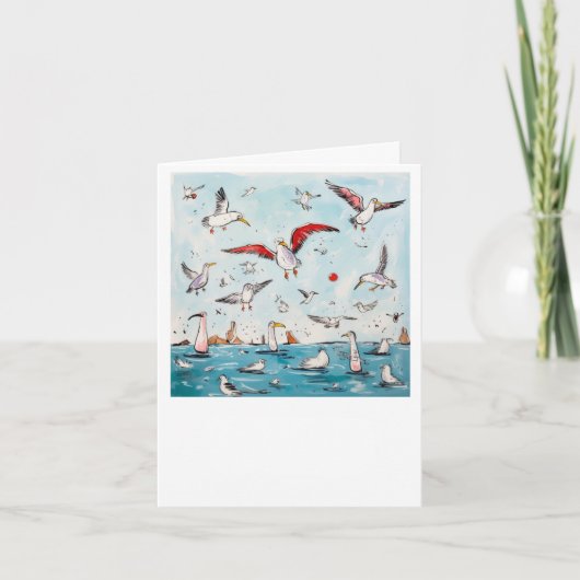 Carte Mouette, oiseau, oiseaux en vol (Devant)