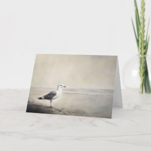 Carte Mouette solitaire au bord de l'eau