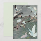 Carte Mouettes au-dessus des vagues océaniques par Louis (Devant / Derrière)