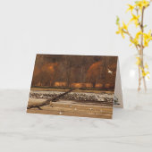 Carte Mouettes et Fêtes des pères d'oies (Fleur jaune)