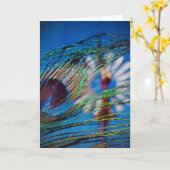 Carte Moulin à vent de plumes de paon (Fleur jaune)