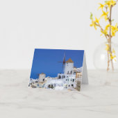 Carte Moulin à vin en Oia, Santorin, Grèce (Fleur jaune)