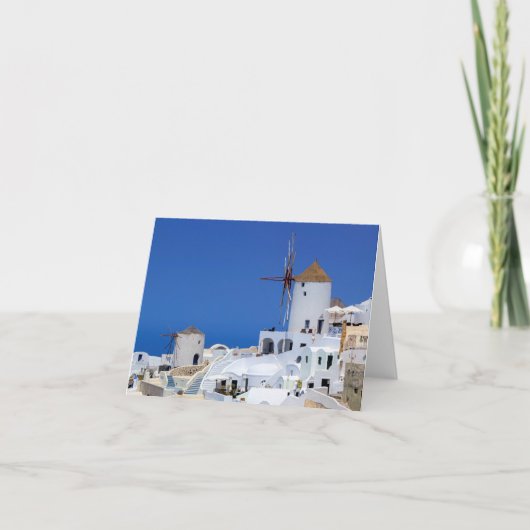 Carte Moulin à vin en Oia, Santorin, Grèce (Devant)