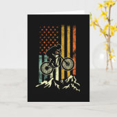 Carte Mountain Bike Downhill Retro (Fleur jaune)