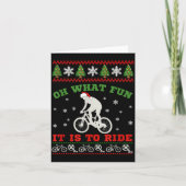 Carte Mountain Bike Rider, Oh What Fun Christmas Ugly Sw (Devant)