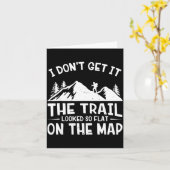 Carte Mountain Hiking Funny The Trail Looked So Flat On  (Fleur jaune)