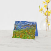 Carte Mountain scenery notecard (Fleur jaune)