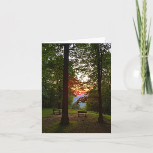 Carte mountain sunset notecard (blank inside)
