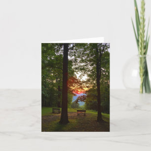 Carte mountain sunset notecard (blank inside)
