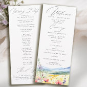 Carte Mountain Wildflowers Meadow Modern Wedding Program