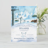 Carte Mountain Winter Skiing Bar Mitzvah (Debout devant)