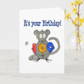 Carte Mouse Happy 100 Birthday (Fleur jaune)