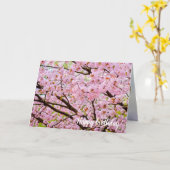 Carte Mousse Rose De Cerisier Fleurit Sur Les Sakura Tre (Fleur jaune)