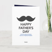 Carte Moustache - Bonne Fête des pères (Dos)