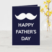 Carte Moustache - Bonne Fête des pères (Fleur jaune)