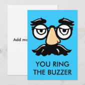 Carte Moustache & lunettes d'oeil, Rin the Buzzer, ajout (Devant / Derrière)