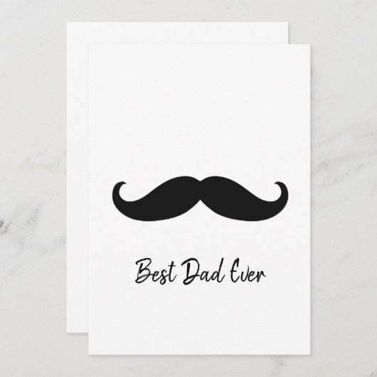 Carte Moustache noire (Devant / Derrière)