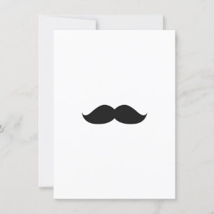 Carte Moustache noire mignonne