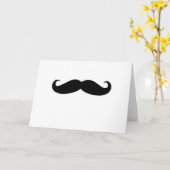 Carte Moustache noire ou moustache noire pour les cadeau (Fleur jaune)