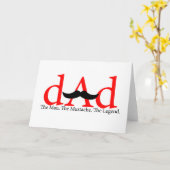 Carte Moustache rouge de papa (Fleur jaune)