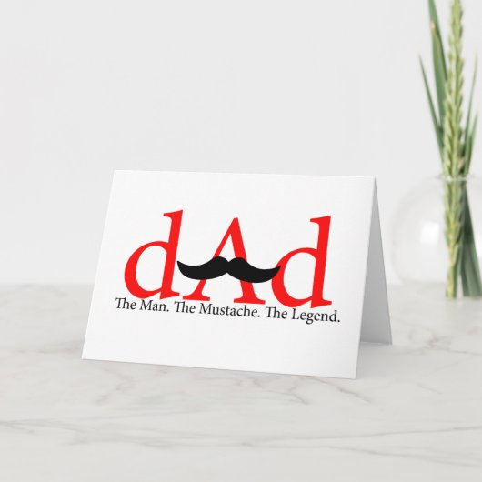 Carte Moustache rouge de papa (Devant)