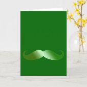 Carte Moustache verte irlandaise (Fleur jaune)