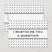 Carte Moustache Vous Une Question Mood Stripe (Devant / Derrière)