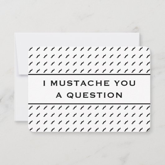 Carte Moustache Vous Une Question Mood Stripe (Devant)