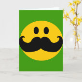 Carte Moustache Yellow Happy Face (Fleur jaune)