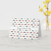 Carte Moustaches colorées (Fleur jaune)