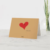 Carte Moustique de dessin animé triste avec cœur Texte p (Dos)