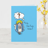 Carte Mouton de dessin animé mignon de Noël chrétien drô (Fleur jaune)