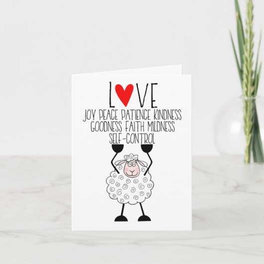 Carte "Mouton de Jéhovah - Fruits de l'Esprit" (Devant)