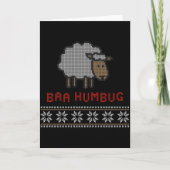 Carte Mouton de Noël Baa Humbug (Devant)