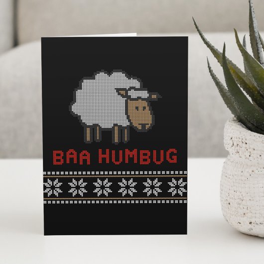 Carte Mouton de Noël Baa Humbug