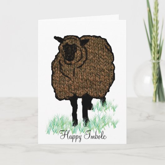 Carte Mouton tricoté d'Imbolc (Devant)