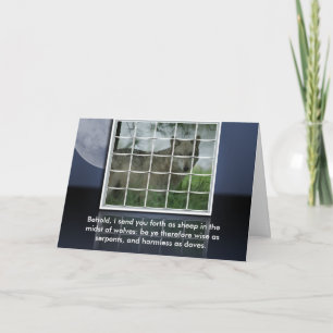 Carte MOUTONS de CITATION de BIBLE de 10h16 de Matthew