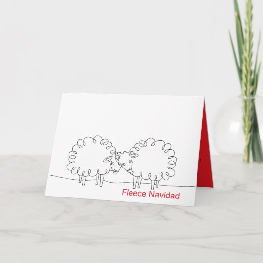 Carte Moutons de Noël (Devant)