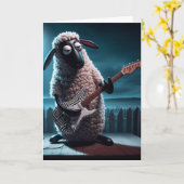 Carte Moutons Jouant de la guitare (Fleur jaune)