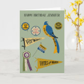 Carte Mouvement des femmes Suffrage Mémorabilie Imprimer (Fleur jaune)