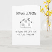 Carte Moving Stuff Funny New Home Card (Fleur jaune)