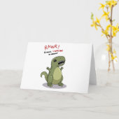 Carte Moyens de Rawr je t'aime dans le dinosaure (Fleur jaune)