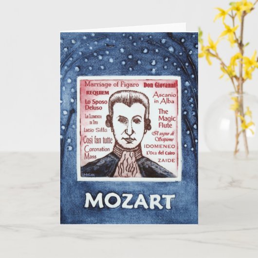 Carte MOZART (Fleur jaune)