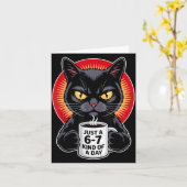 Carte Mpy 6 7 Meme Cat Funny Gen Alpha Six Seven Cat Lov (Fleur jaune)